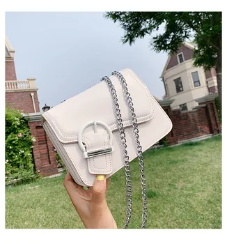 

2020 Summer Fashion New Handbags High quality PU leather Women bag Sweet ladies Chain Shoulder Messenger bag Lock Square bag