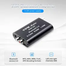 VHM337 50WX2 Мини Bluetooth 5,0 Беспроводной аудио Мощность цифровой усилитель доска стерео усилитель DC 9 V-24 V