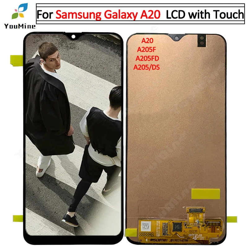 

Super Amoled For Samsung galaxy A20 A205/DS A205F A205FD lcd Display Touch Screen Digitizer Assembly For Samsung A20 lcd