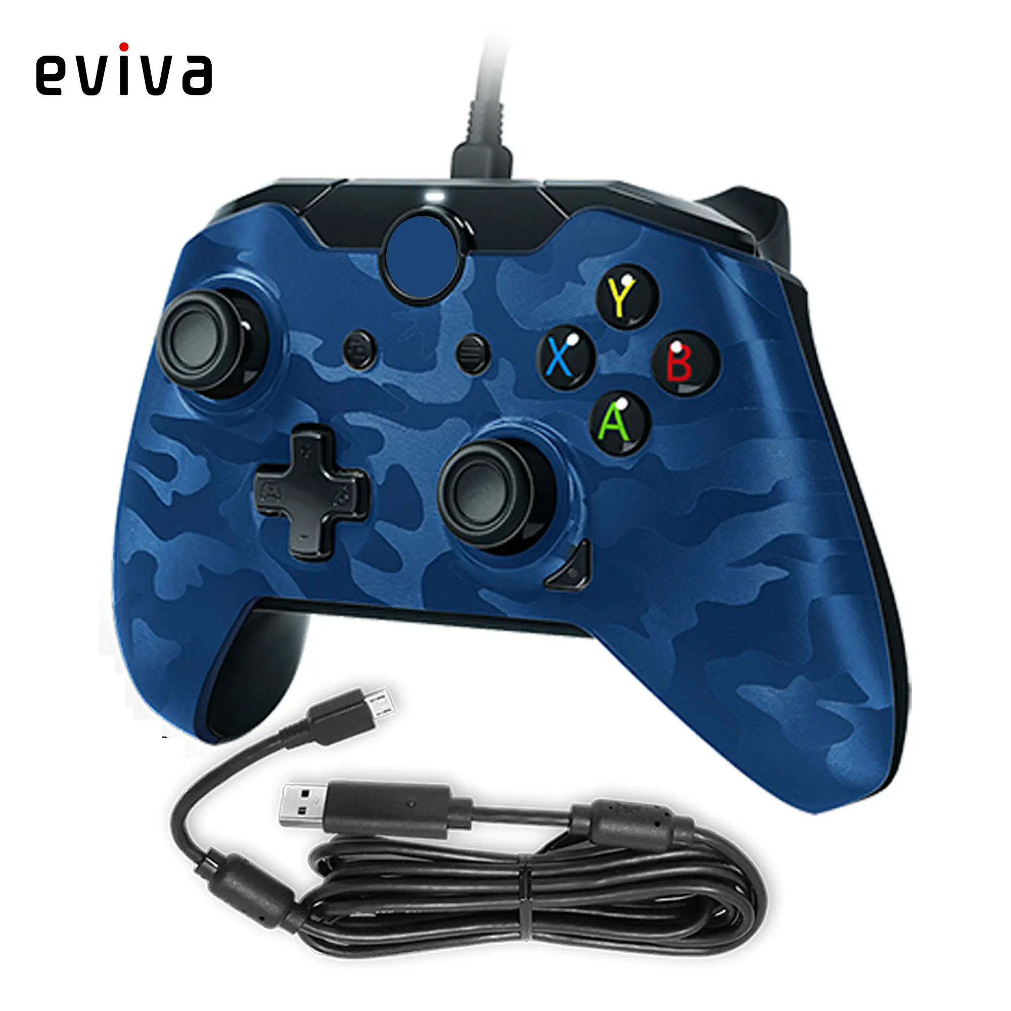 Camo Blue Проводной игровой контроллер для xbox ONE Джойстики для xbox One тонкая Консоль геймпад поддержка Windows PC - Цвет: Camo Blue