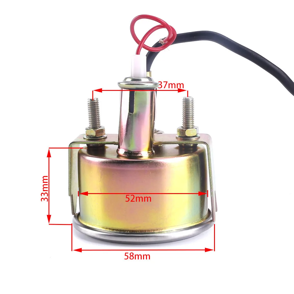 

52 Mm Cars Auto Mechanical Water Temperature Meter Metal Gauge 38~104°C 12V