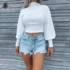 Turtleneck Woman Sweaters Fall Long Sleeve Knitted Sweaters for Women Winter Clothes Women Crop Top Women Jumper Cropped Sweater ► Photo 3/6