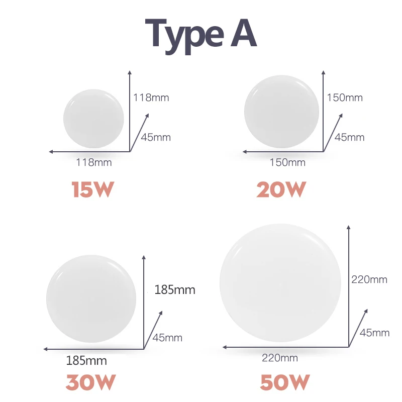 Светодиодный потолочный светильник 220 в современный светодиодный потолочный светильник 15 Вт 16 Вт 20 Вт 30 Вт 50 Вт 22 Вт панельные светильники для гостиной и кухни