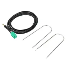 Car Aux Stereo Audio Line Input Adapter Cable 3.5mm MP3 + Removal Tool for Renault 2005-2011 Clio Megane HOT