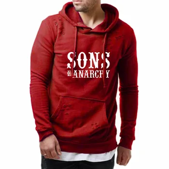 

SOA Sons of anarchy the child new Fashion Hole SAMCRO printing Men Sportswear Hoodies Male Casual Sweatshirt Hoody