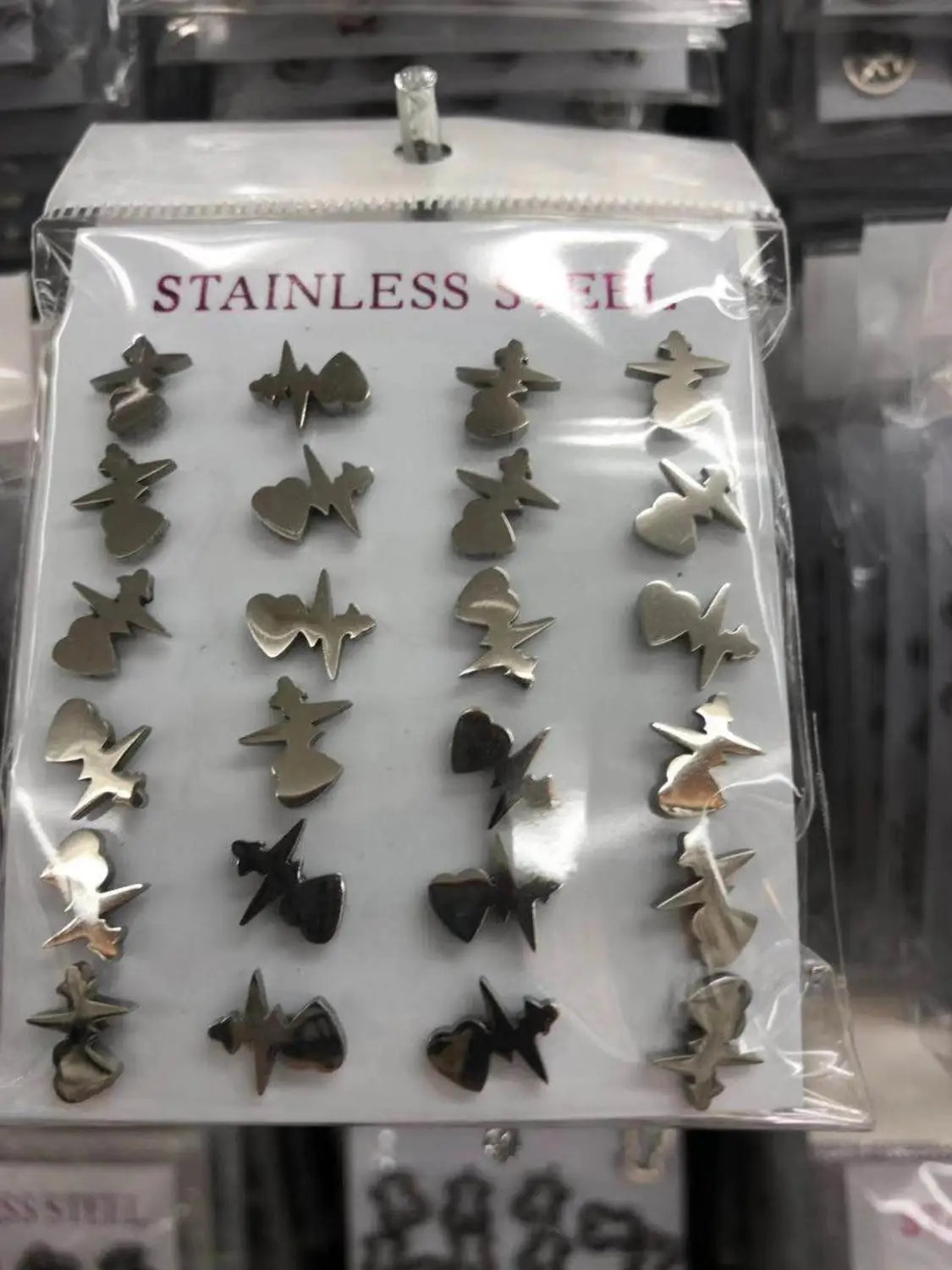 

12Pairs/Lot Earrings for Women Heart Cute Earrings Fashion Jewellery Studs Earrings