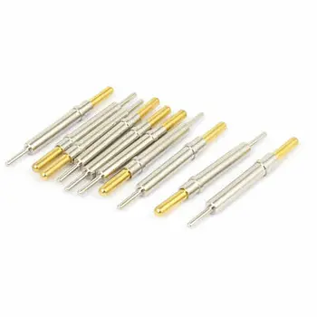 

10 Pcs Two Tone Plunger Rounded Tip Spring Probes Pins