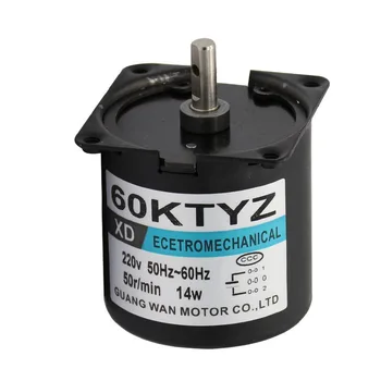 

2.5RPM /5RPM/10RPM/15RPM/20RPM/30RPM /40RPM /50RPM /60RPM 220V AC 14W Gear Motor 60KTYZ Permanent Magnetic Synchronism Motor