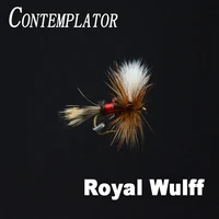 5pcs 12# Royal Wulff Dry Fly Bait Attractor Pattern Resembled Fly Fishing Fly 1