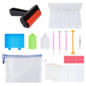 

42Pcs 5D Diamond Painting Tools and Accessories Kits with Diamond Embroidery Box and Diamond Painting Roller