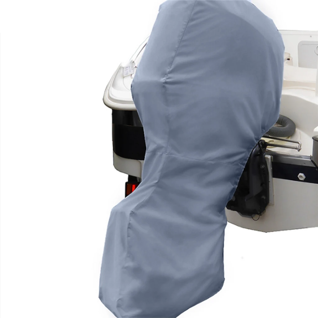 Professional Waterproof UV Dust Protection Boat Full Outboard Engine Motor Cover Gray