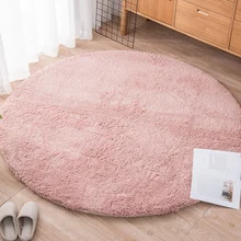 Утолщенный плюшевый круглый ковер спальни можно использовать для сна на круглых ковриках в скандинавских подвесных корзинах