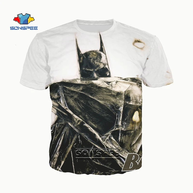 

SONSPEE Anime Superman Batman T Shirt Unisex 3D Print Tshirt Summer Casual Short Sleeve Streetwear Pullover Men Women T-Shirts
