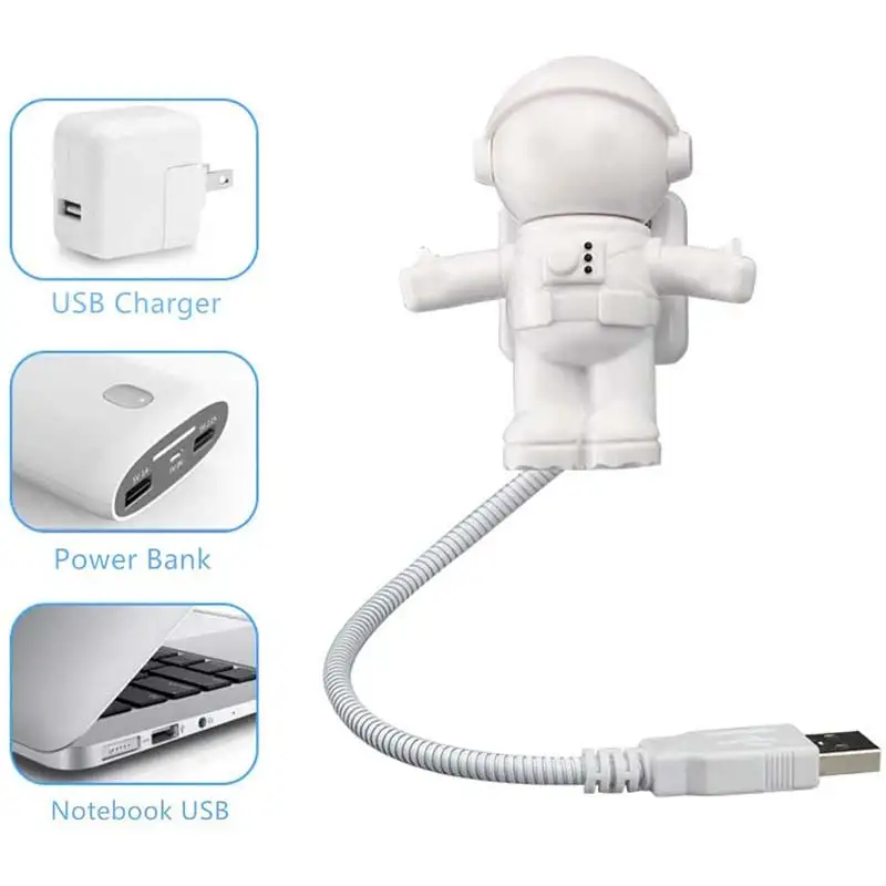 Светодиодная лампа для чтения креативный USB светильник космонавта портативный