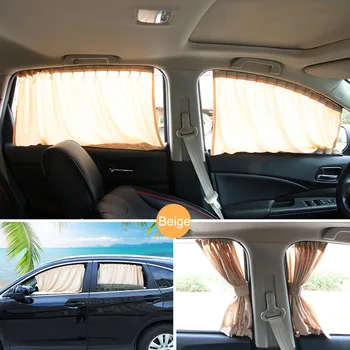 

2pcs/set Elastic Car Side Window Sunshade Cover Sunshade Curtains Auto Windows Sun Visor Blinds Cover 3 colors