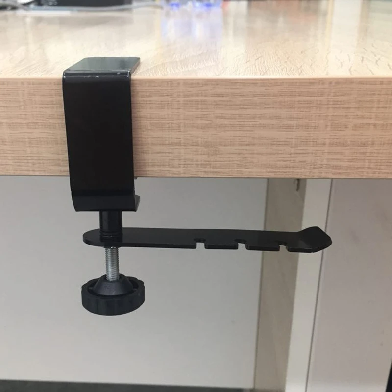 

360 Degree Rotating Headphone Metal Hook Holder Rotating Arm Clamps Earphone Desk Holder Hanger Mounted Bracket