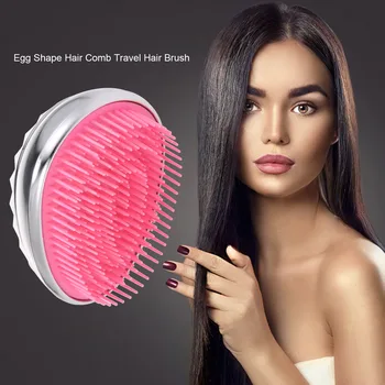 

Egg Shape Hair Comb Travel Hair Brush Detangling Comb Scalp Massage Comb Portable Travel Hairbrush Women Massage Hairbrush