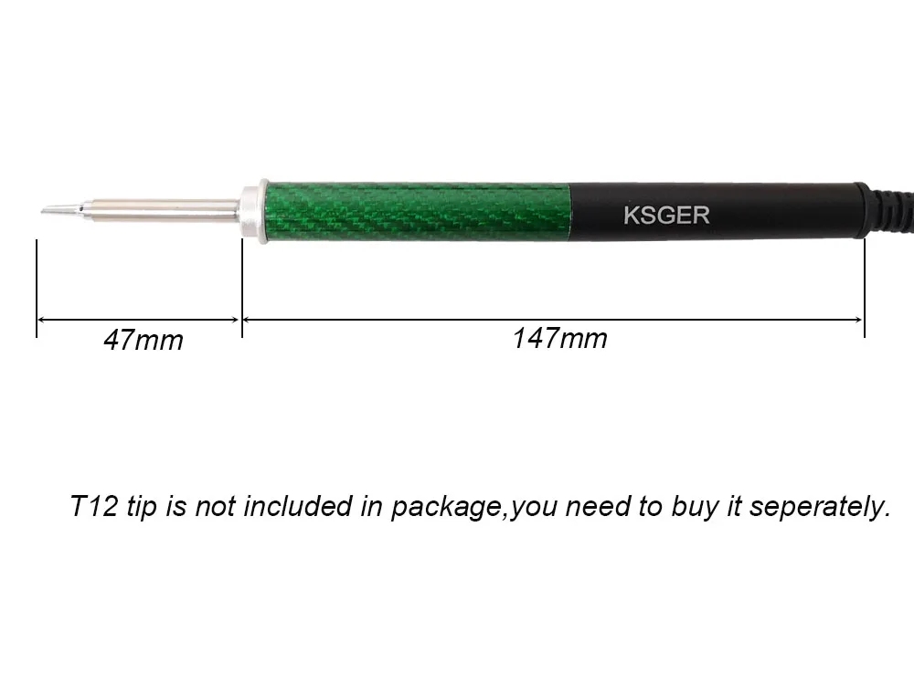 KSGER T12 алюминиевый сплав FX9501 ручка из углеродного волокна для STM32 OLED паяльник станция ручка сварочный наконечник электрические инструменты V2.1S