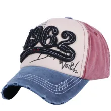 Новая Кепка шляпа вышивка 1962 звездный узор Винтажный стиль Женская Мужская бейсболка