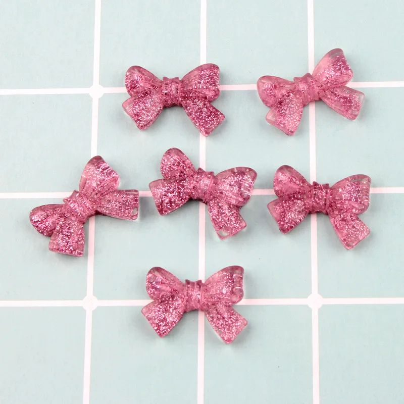20Pcs Glitter Bow-tie Resin Crafts Embellishments Flatback Cabochon DIY Phone Case Decoration Headwear Scrapbooking Accessories | Дом и сад
