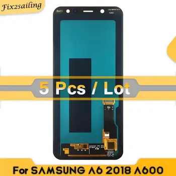 

(5 Pcs/lot) Super AMOLED LCD For Samsung Galaxy A6 2018 A600 A600F SM-A600FN Display Touch Screen Digitizer Assembly Replacement