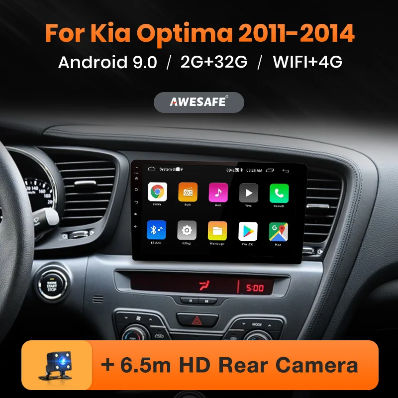 AWESAFE для Kia Optima 3 K5 2011 2012 2013 2014 Автомобильный Радио Мультимедиа Видео плеер gps Нет 2din
