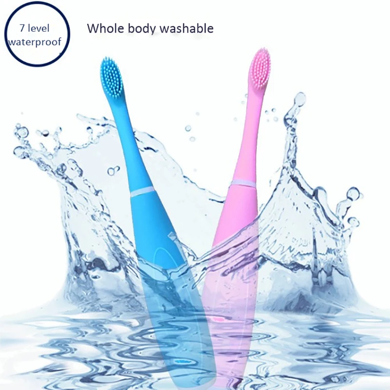Children's Electric Toothbrush Rechargeable Silicon Electric Toothbrush Waterproof Acoustic Electric Toothbrush Children's Electric Toothbrush Rechargeable Silicon Electric Toothbrush Waterproof Acoustic Electric Toothbrush