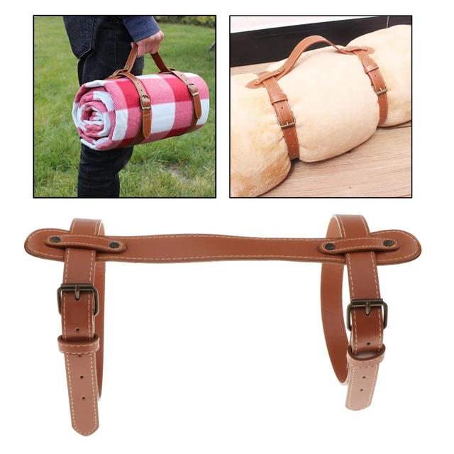 Pu Leather Picnic Blanket Strap Camping, Picnics, Motorcycle