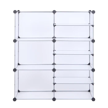 

9-Cube Storage Unit, Interlocking Organizer with Divider Design, Modular Cabinet, Bookcase for Closet Bedroom Kid's Room