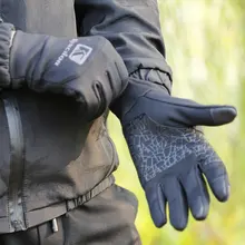 Флисовые теплозащитные лыжные перчатки с сенсорным экраном полный палец противоскользящая ручная одежда для спорта на открытом воздухе Велоспорт сноуборд