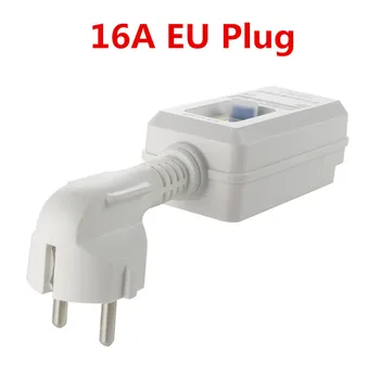 

16A 220V 240V EU Plug GFCI Leakage Protection Safety RCD Socket Adaptor Home Circuit Breaker Cutout Powers Trip Switch