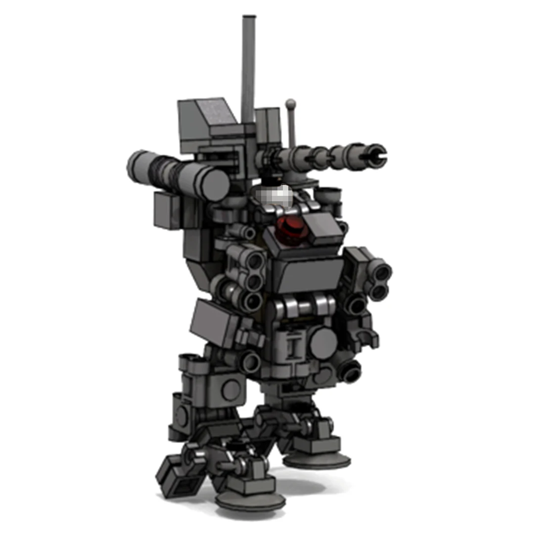 

122Pcs MOC Mini Tratical Trooper Sniper Assembly Model Small Particle Building Blocks Educational Toy Set - Dark Grey