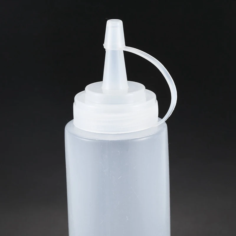 4X Прозрачный белый пластик Squeeze Sauce Ketchup Cruet бутылки для масла 8 унций