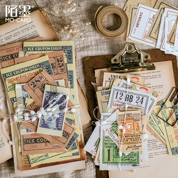 

Transfer Inbound Waiting Grandstand Ticket Sticky Notes Antique Notes Vintage Paper Old and Series Scrapbooking Stickers
