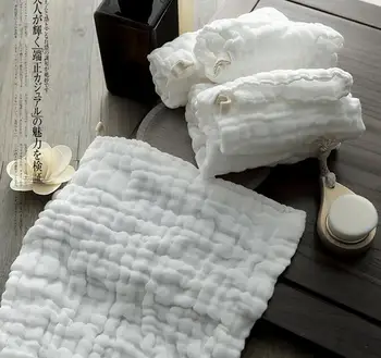 

3pcs/lot 26x26CM white color small 100% Cotton soft face towel adult children soft hand towel gift baby Bibs
