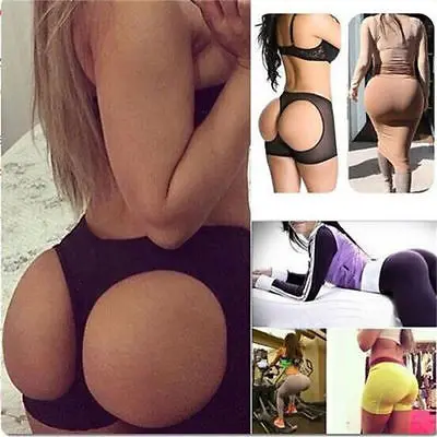 Ladies Butt Lifter Shaper Tummy Control Panties Buttocks Open Instan Boyshorts
