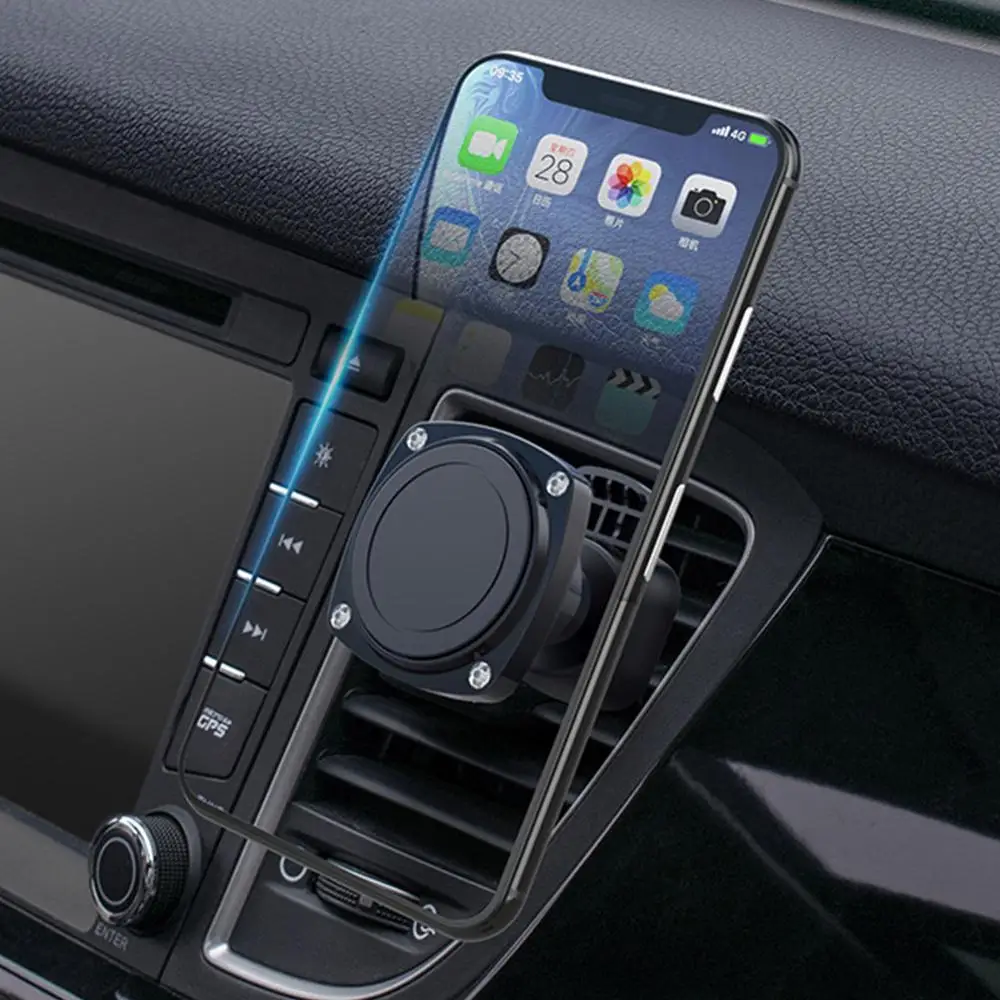 Универсальный автомобильный магнитный держатель для телефона на приборную панель с поворотом на 360 градусов для большинства смартфонов