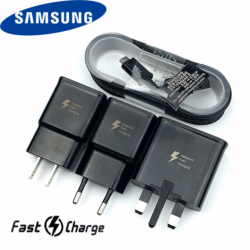 samsung быстро Зарядное устройство 9V1. 67A Адаптер зарядного устройства 100 см/120 см/150 см кабель передачи данных Micro-USB для samsung Galaxy s6 s7 a7 a5 a3 note 4 5 6