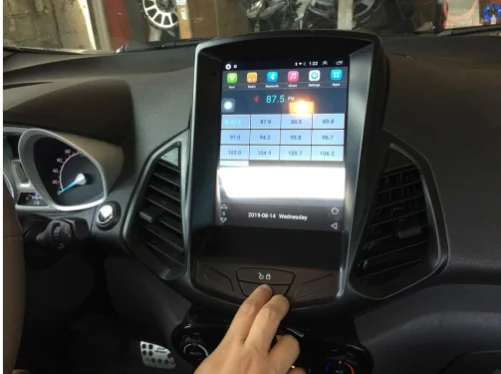 Android 9,7 дюймов вертикальный экран Tesla Автомобильный мультимедийный gps Радио стерео аудио 4G для FORD EcoSport 2013