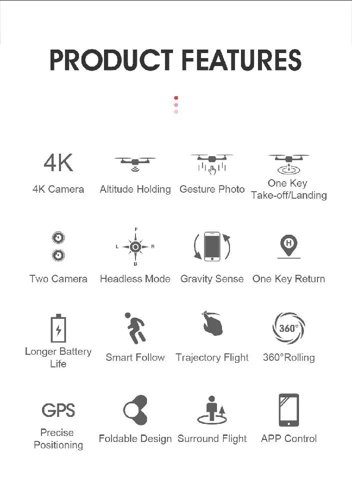 RCtown XD101 Дрон 1080P WiFi FPV Дрон высота сохраняет однокнопочный возврат к квадрокоптеру Радиоуправляемый вертолет Дрон