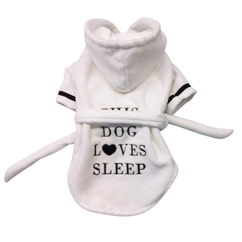 Pet Bath Towel Pet Dog Bathrob Dog Pajamas Sleeping Clothes Soft Pet Bath Drying Towel Clothes For Puppy Dogs Cats Coat Accessories