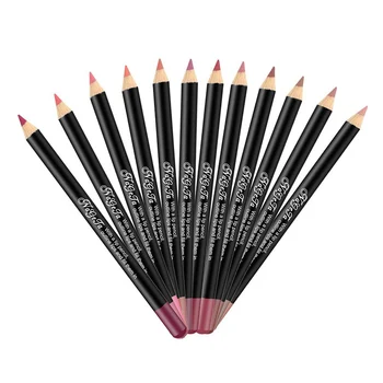 

12 Colors Lip Pencils Matte Lipliner Waterproof Smooth Colorful Silk Nude Lipstick Pen Long Lasting Pigments Lip Makeup tool
