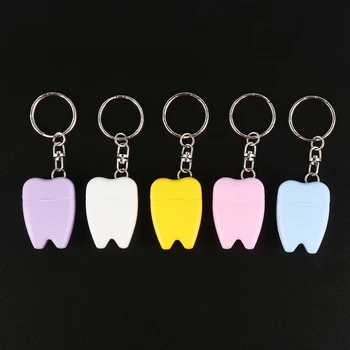 

Random Color 15M Portable Dental Floss Teeth Clean Key Ring Keychain Toothpick Nylon Wire Oral Hygience Cleaner Travel