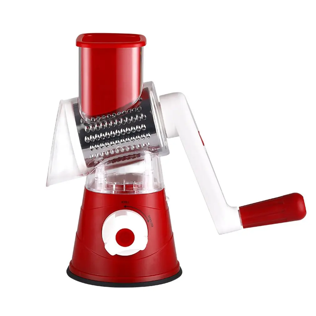 

Hand-Cranked Drum Vegetable Cutter Stainless Steel Rotating Blade Onion Potato Wire Grater Shredded Sliced Kitchen Tools