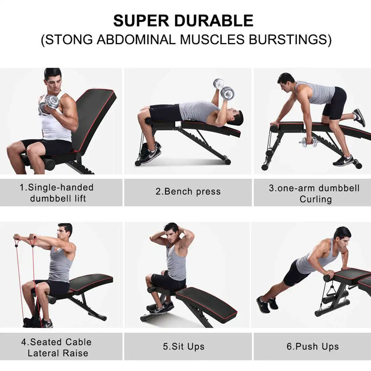 NEW Household Fitness Workout Gym Exercise Training Equipment Indoor Fitness Foldable Fitness Stool Dumbbell Bench Sit Up Stool