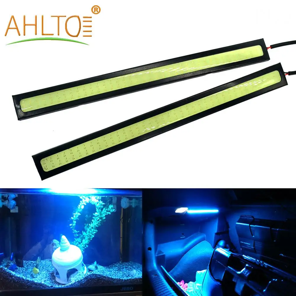 

2Pcs 17cm 2Row Led COB All Cars Universal DRL LED Daytime Running Light Car Lamp External Bulbs Auto Waterproof Car Styling Lamp