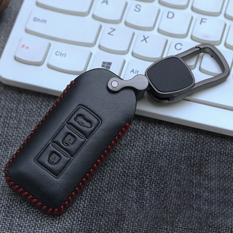 

Lsrtw2017 Genuine Leather Car Key Bag for Mitsubishi Outlander 2013 2014 2015 2016 2017 2018 2019 2020