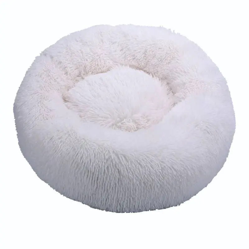 round cat bed soft plush best cushion dog bed