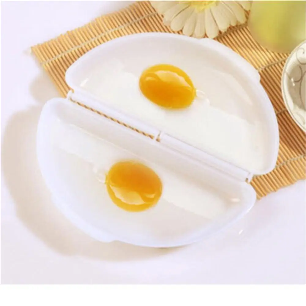 1pc Useful Two Eggs Microwave Omelet Cooker Pan Microwavable Cooker Omelette Eggs Steamer box Home Kitchen tools