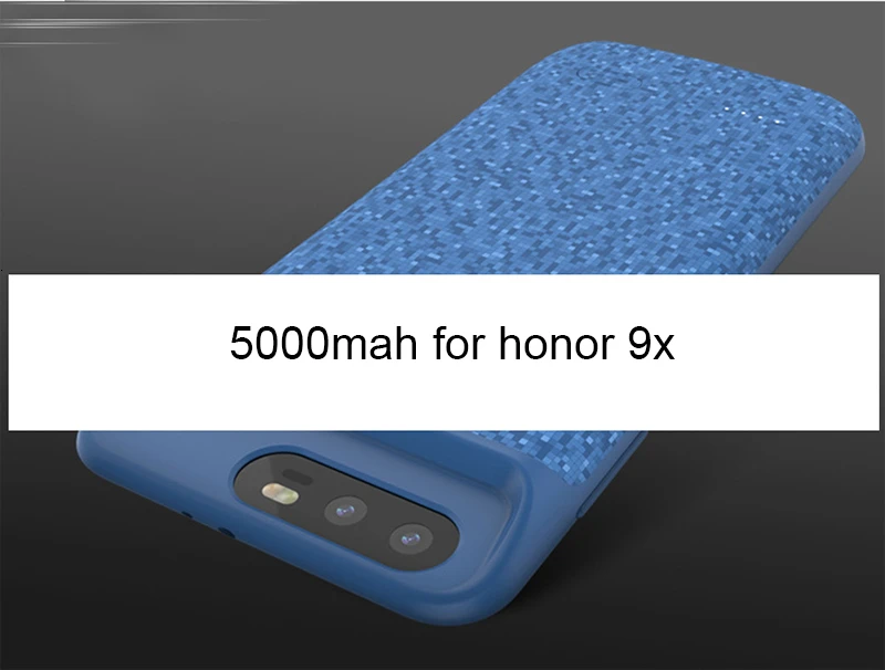 Чехол с аккумулятором Voegk 5000 мАч для huawei Honor 9x 8x, мягкий тонкий чехол с зарядным устройством для huawei Honor 10 9 8, ударопрочный чехол на заднюю панель - Цвет: Blue for honor 9x